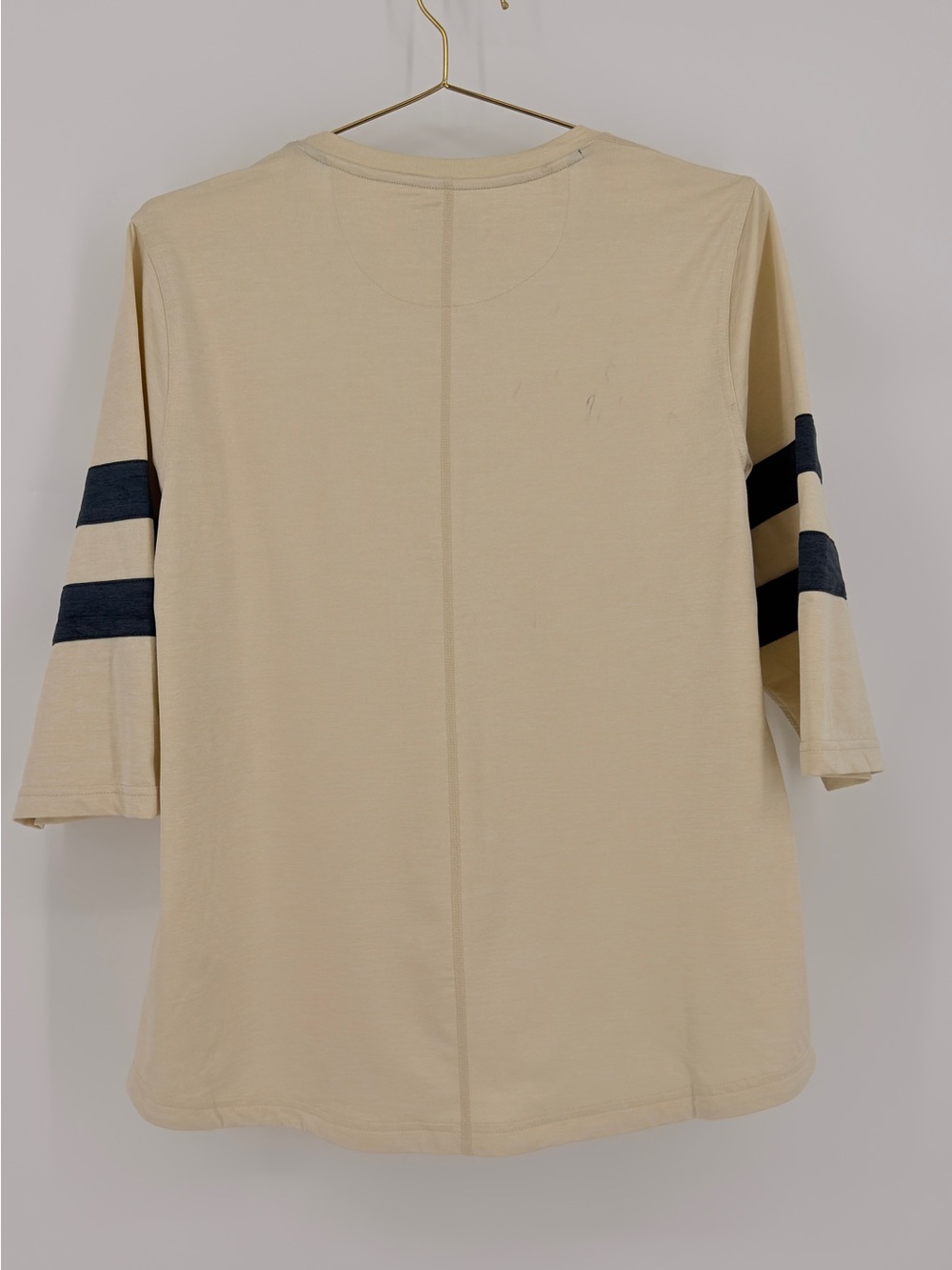 Flylow Women’s Cream Stripe 3/4 Sleeve Top Size Large - Picture 4 of 4